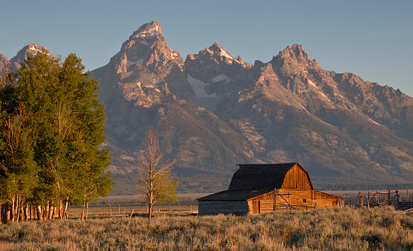 Mormon Barn with the Grand Tetons as a backdrop