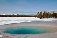 Winter at the geyser basin