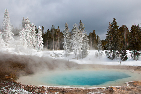 Beautiful geyser basin