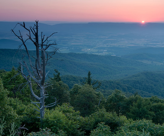 Mountain sunset. Shenandoah NP